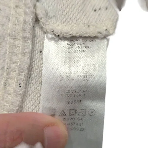 Womens LOFT Heather Oatmeal Speckled 3/4 Sleeve Crew Shirt Top Size Small S - Picture 4 of 6